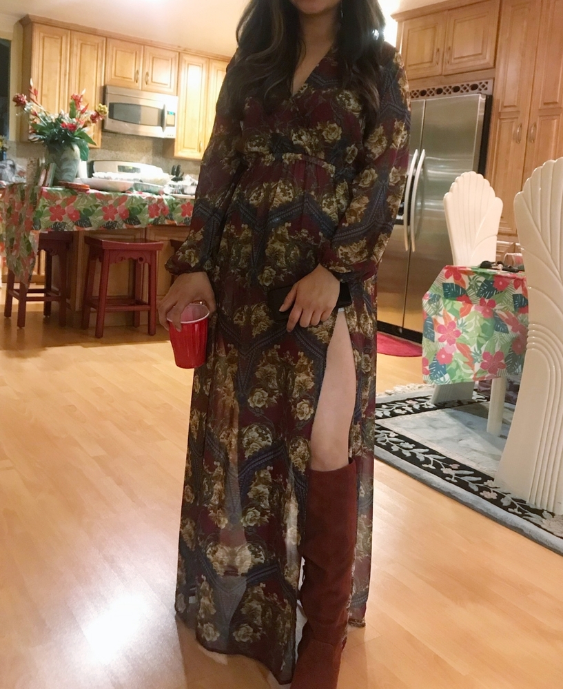 Floral chiffon dress